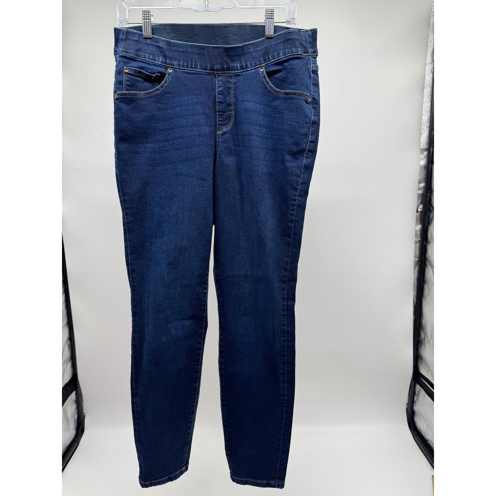 Jag Jeans High Rise Skinny Pull On Denim Dark Indigo Wash Size 12/31
